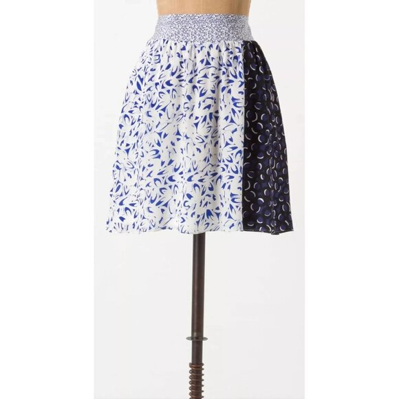 Anthropologie Maeve Silk Side Pockets Carrizo Mini Skirt, Size Small - Picture 1 of 5